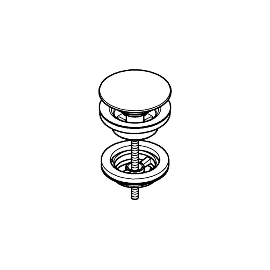 GROHE 65807A00 - Odpadová súprava s uzáverom pre umývadlá s prepadom, grafit