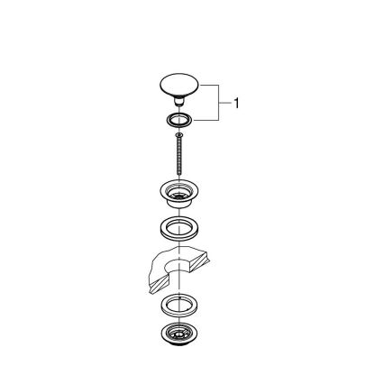 GROHE 65807A00 - Odtoková súprava s uzáverom pre umývadlá s prepadom, grafit