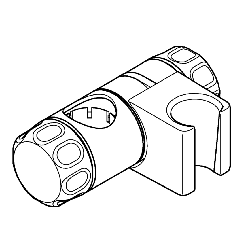 GROHE 7659000 - Jazdec pre sprchové tyče TEMPESTA 24,7 mm lesklý chróm