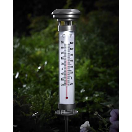 Grundig 89640 - LED LED Solárna lampa s teplomerom 1xLED/1,2V IP44
