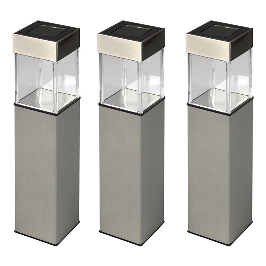 Grundig 90048 - SADA 3x Solárna lampa LED/5,5x28cm 1xAAA 600 mAh