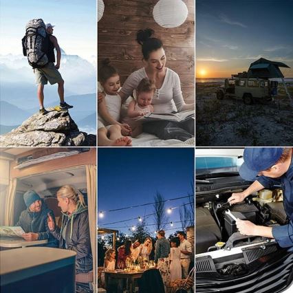 Grundig - LED kempingová svietilka LED/3xAA 3000/4500/6000K IP44 čierna