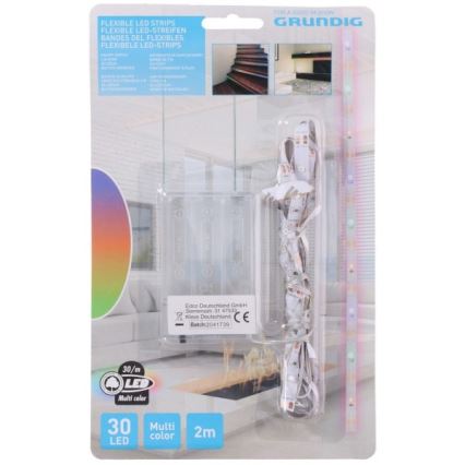 Grundig - LED Pásik 2m LED/3xAA multicolor
