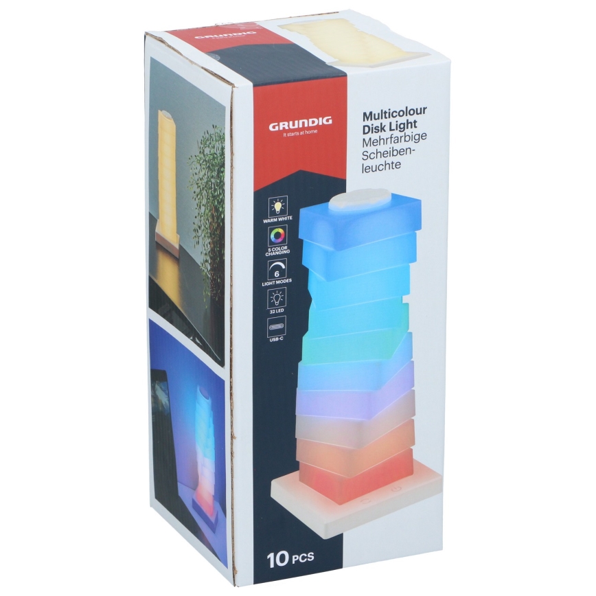 Grundig - LED RGB Dotyková stolová lampa LED/4,5W/5V