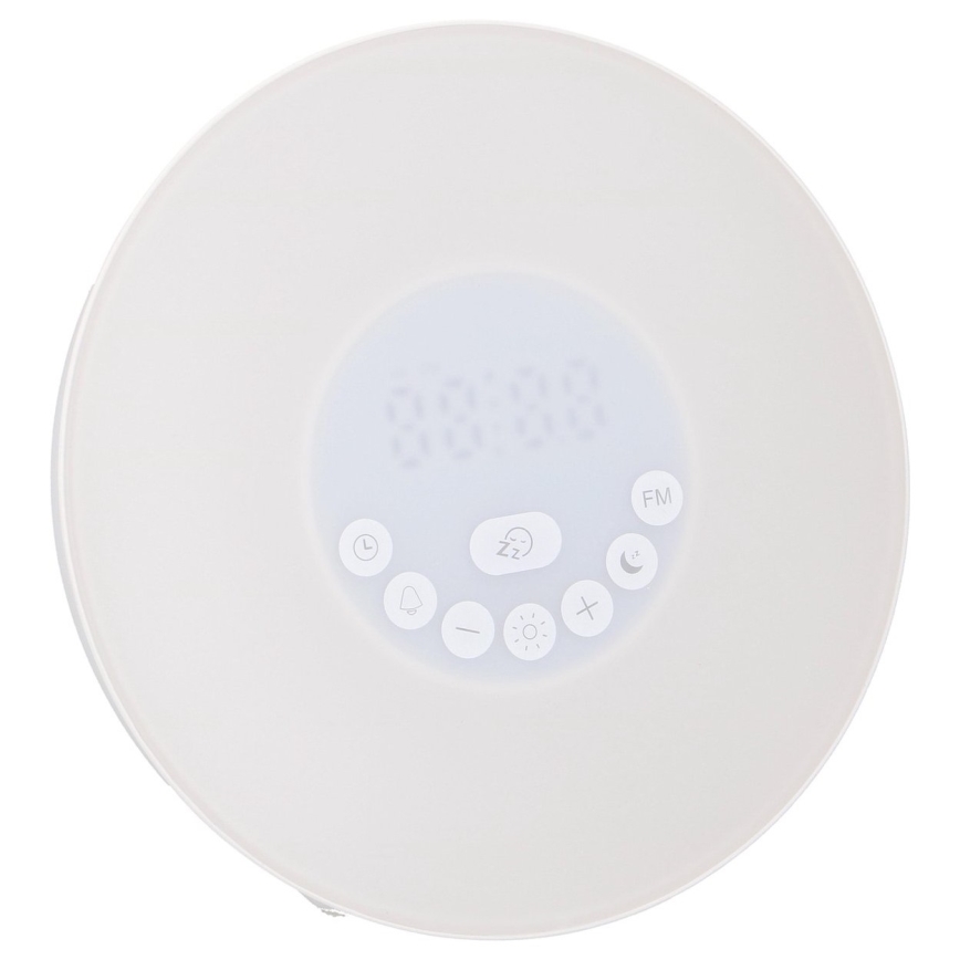 Grundig - LED RGB Stmievateľná nočná lampa s budíkom a FM rádiom LED/5W/5V