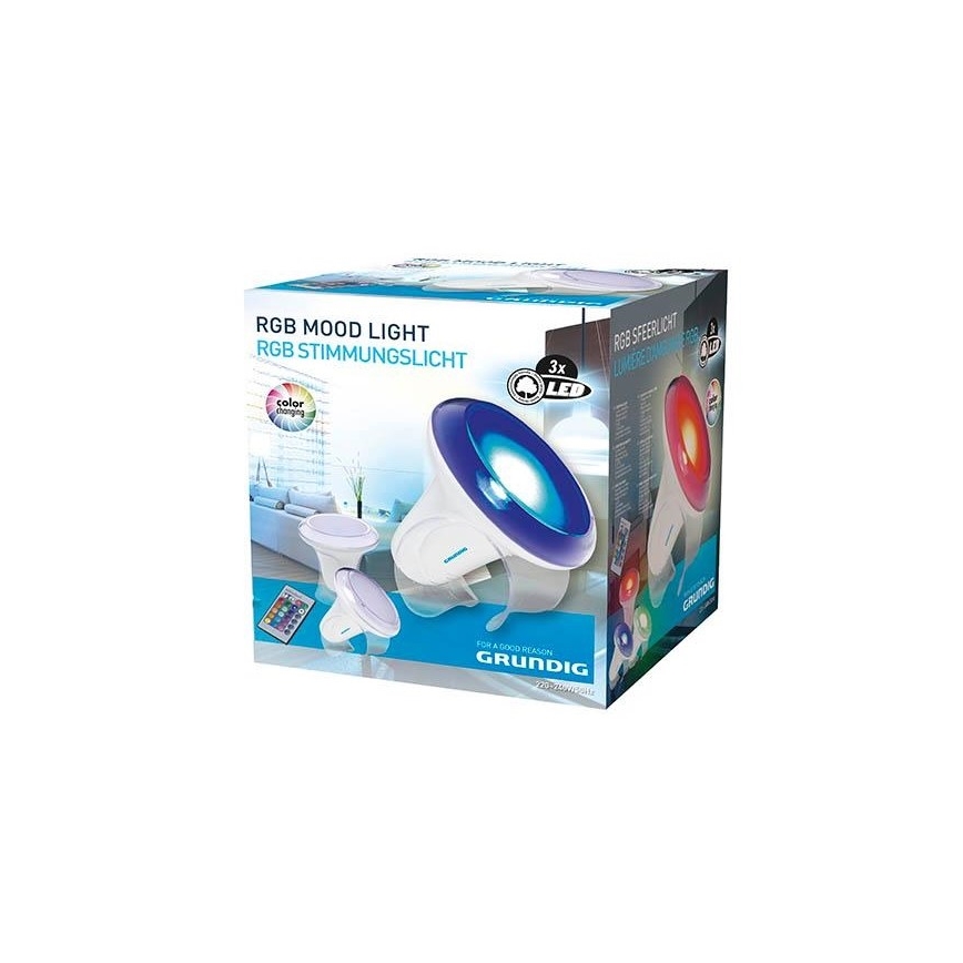 Grundig - LED RGB Stmievateľná stolná lampa LED/1W/230V + diaľkové ovládanie