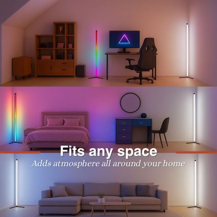 Grundig - LED RGBW Stmievateľná stojacia lampa LED/6W/230V + diaľkové ovládanie