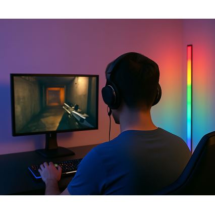 Grundig - LED RGBW Stmievateľná stojacia lampa LED/6W/230V + diaľkové ovládanie