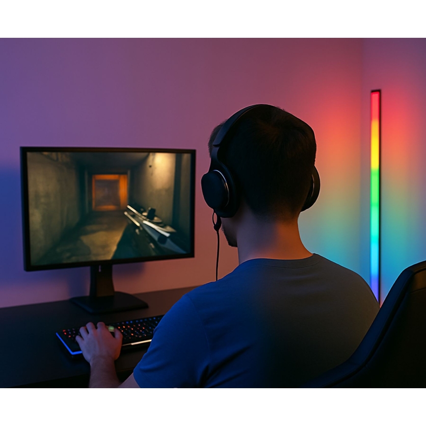 Grundig - LED RGBW Stmievateľná stojacia lampa LED/6W/230V + diaľkové ovládanie