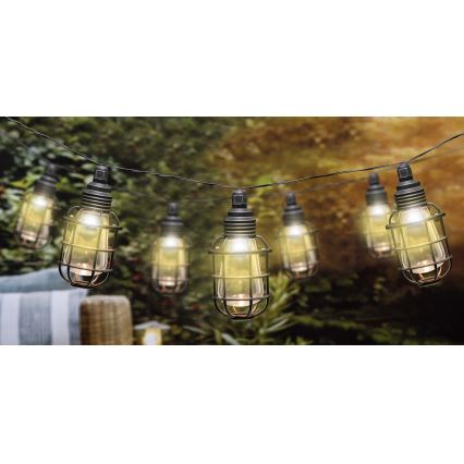 Grundig - LED Solárna reťaz 10xLED 3,8m IP44 teplá biela