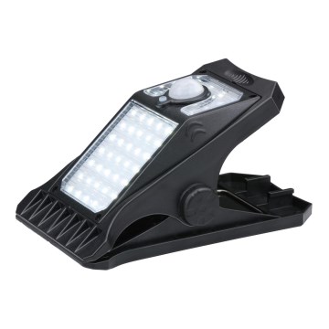 Grundig - LED Solárne svietidlo so senzorom pohybu a súmraku CLIP-ON LED/9W/3,7V 1500 mAh IP44