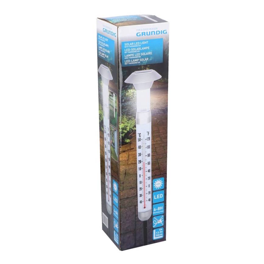 Grundig - LED Solárny teplomer 1xAAA 600 mAh IP44