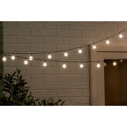 Grundig - LED Stmievateľná solárna reťaz 50xLED/8 funkcií 9,35m IP44 teplá biela + diaľkové ovládanie
