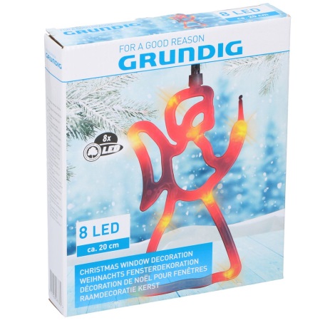 Grundig - LED Vianočná dekorácia 8xLED/3xAAA anjel