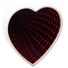 Grundig - LED Zrkadielko HEART LED/3xAA