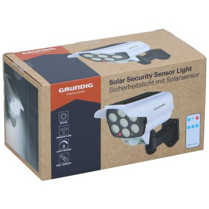 Grundig - LED solárna maketa bezpečnostnej kamery so senzorom LED/1,2V 800 mAh + diaľkové ovládanie
