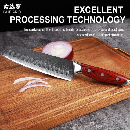 Gudaro - 7-dielna sada kuchynských nožov KENSHO v bloku z akácie