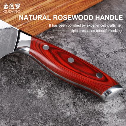 Gudaro - 7-dielna sada kuchynských nožov KENSHO v bloku z akácie