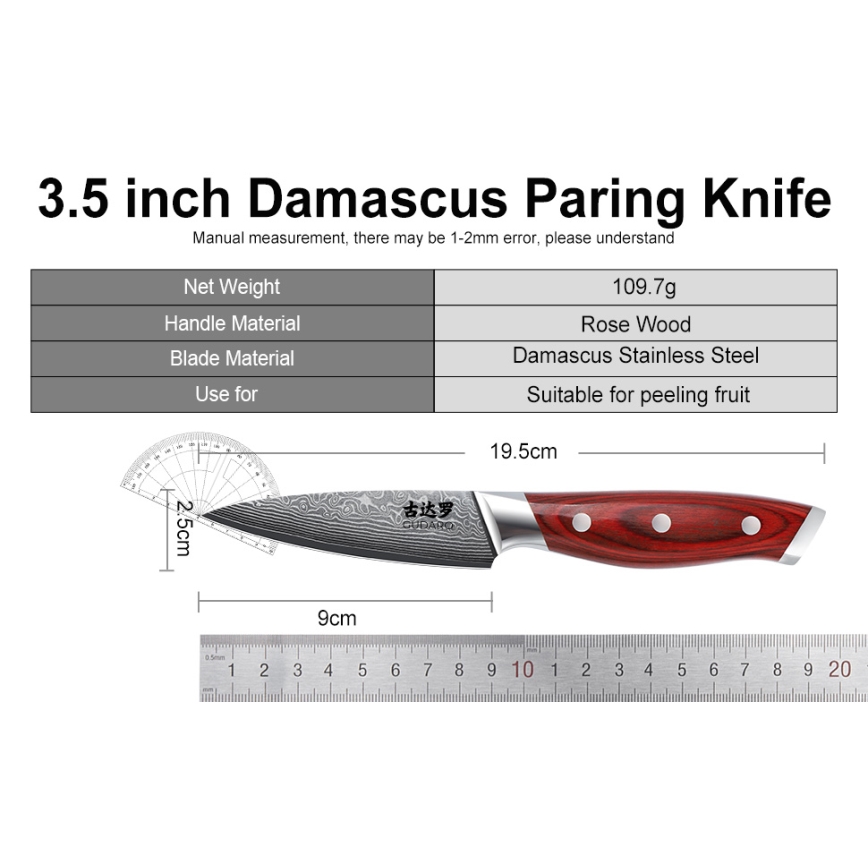 Gudaro - 7-dielna sada kuchynských nožov KENSHO v bloku z akácie