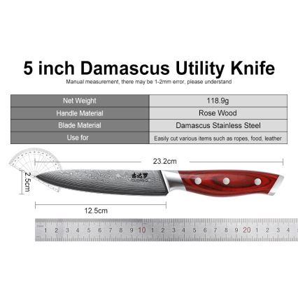 Gudaro - 7-dielna sada kuchynských nožov KENSHO v bloku z akácie