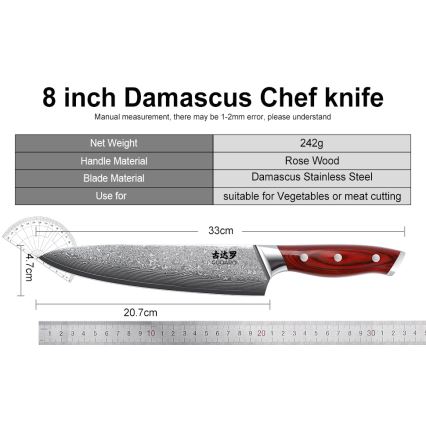 Gudaro - 7-dielna sada kuchynských nožov KENSHO v bloku z akácie