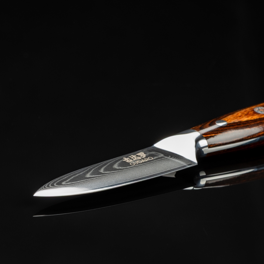 Gudaro - Damaskový kuchynský nôž FENG 3,5, 67 vrstiev ocele, dĺžka 9,5 cm