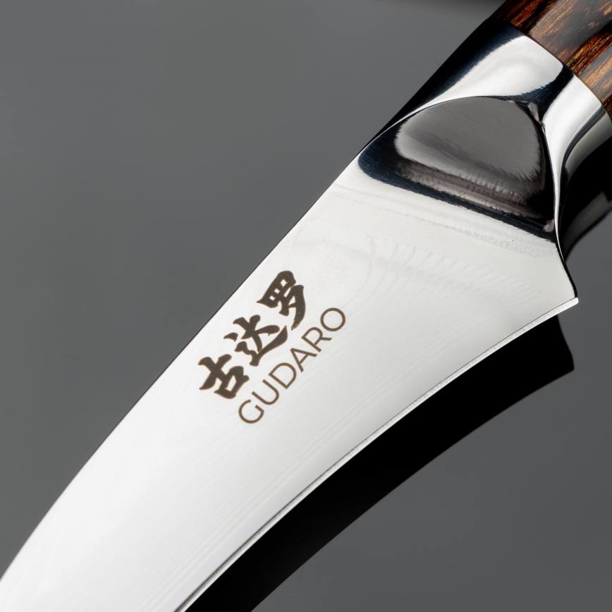 Gudaro - Damaskový kuchynský nôž na ovocie FENG 3,5, 67 vrstiev ocele, dĺžka 9,5 cm