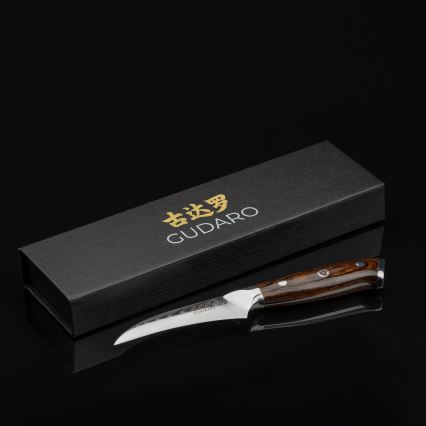 Gudaro - Damaskový kuchynský nôž na ovocie FENG 3,5, 67 vrstiev ocele, dĺžka 9,5 cm
