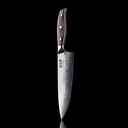 Gudaro - Damaškový šéfkuchársky nôž SHIRO 8, 67 vrstiev ocele, dĺžka 20 cm