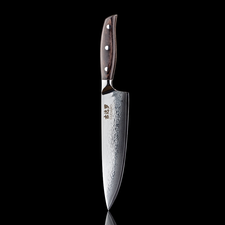 Gudaro - Damaškový šéfkuchársky nôž SHIRO 8, 67 vrstiev ocele, dĺžka 20 cm