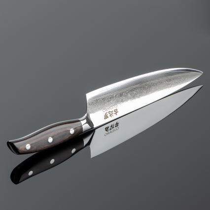 Gudaro - Damaškový šéfkuchársky nôž SHIRO 8, 67 vrstiev ocele, dĺžka 20 cm