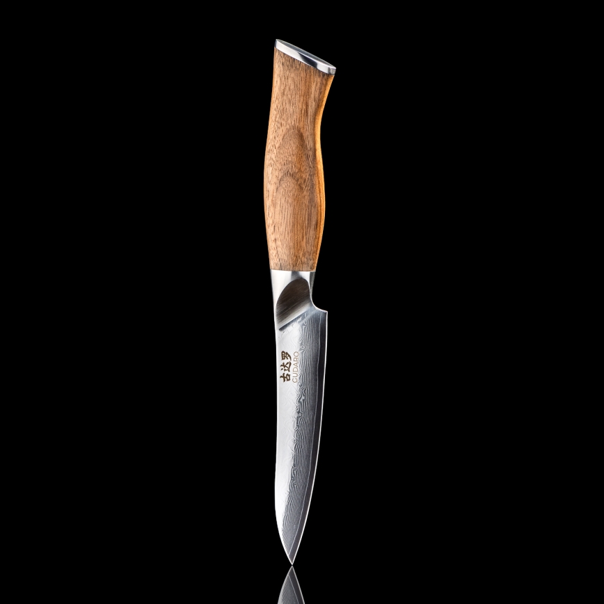 Gudaro - Damaškový univerzálny kuchynský nôž TAKUMI 5, 67 vrstiev ocele, dĺžka 12,5 cm, orech