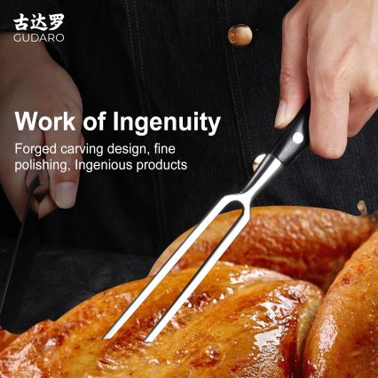 Gudaro - Kuchynská vidlička MIYABI čierna/pakka