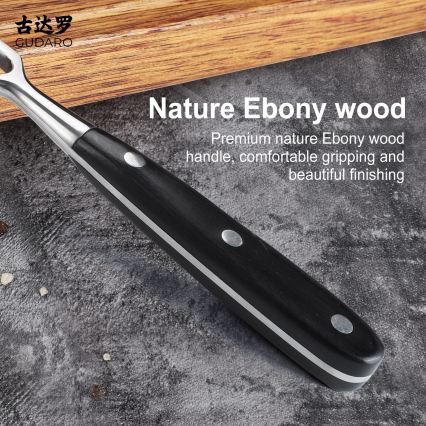 Gudaro - Kuchynská vidlička MIYABI čierna/pakka