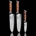 Gudaro - SADA 2x damaškový kuchynský nôž Santoku FENG 7,5