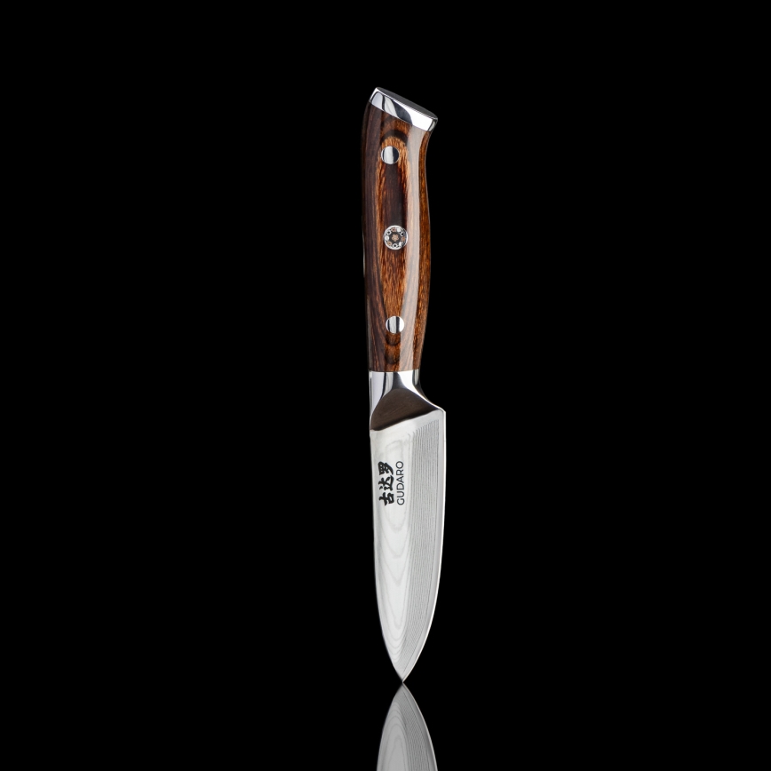 Gudaro - SADA 2x damaškový kuchynský nôž Santoku FENG 7,5, 67 vrstiev ocele, dĺžka 18 cm + 1x ZDARMO damaškový kuchynský nôž FENG 3,5, 67 vrstiev ocele, dĺžka 9,5 cm