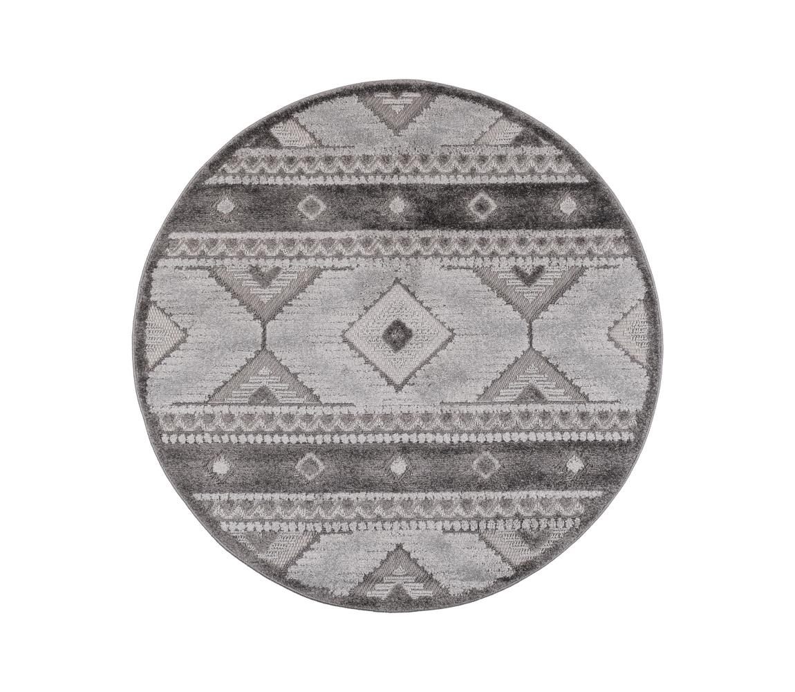 Multidecor Guľatý vonkajší koberec CHIARA 120 cm sivý 507944
