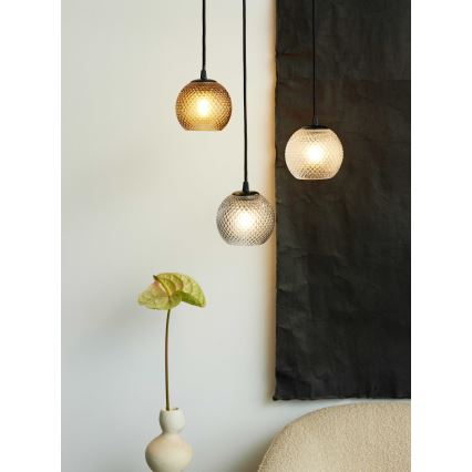 Halo Design 718368 - Závesné svietidlo na lanku NOBB 1xE27/40W/230V pr. 22 cm dymovo-hnedé