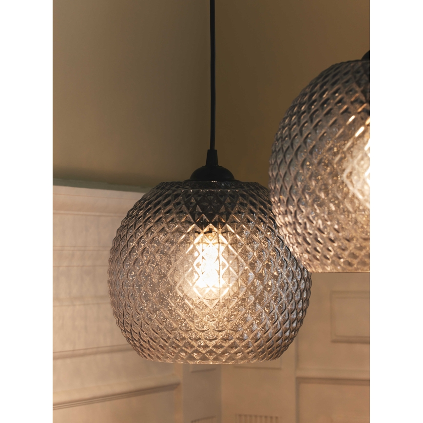 Halo Design 718436 - Závesný luster NOBB na lankách 1xE27/40W/230V, priemer 22 cm, priehľadný