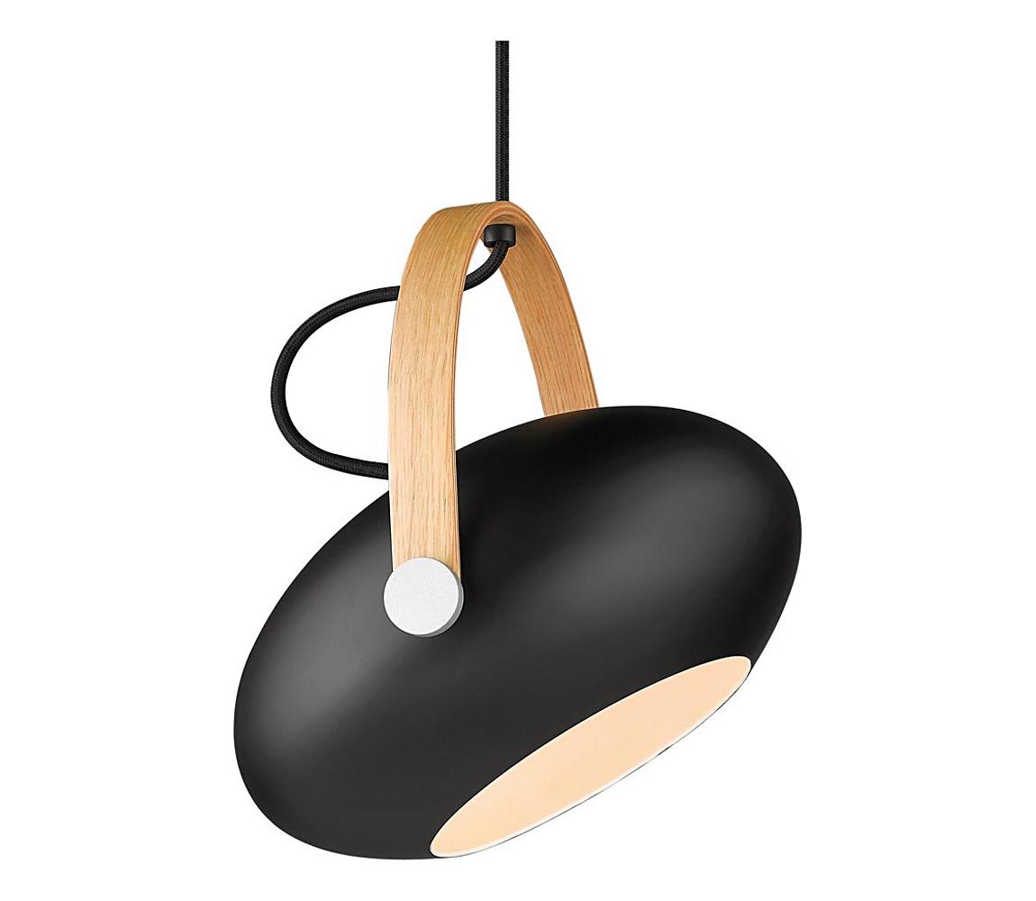 Halo Design 734344 - Závesné svietidlo na lanku DC 1xE27/40W/230V Ø 26 cm čierna/dub 734344