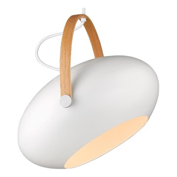 Halo Design 734375 - Závesný luster na lanku DC 1xE27/40W/230V Ø 40 cm biela/dub