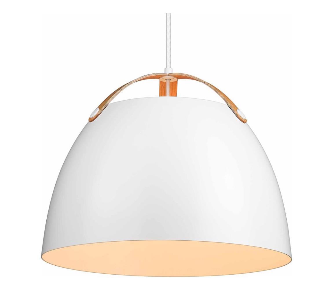 Halo Design 734870 - Luster na lane OSLO 1xE27/40W/230V pr. 40 cm biela/dub 734870