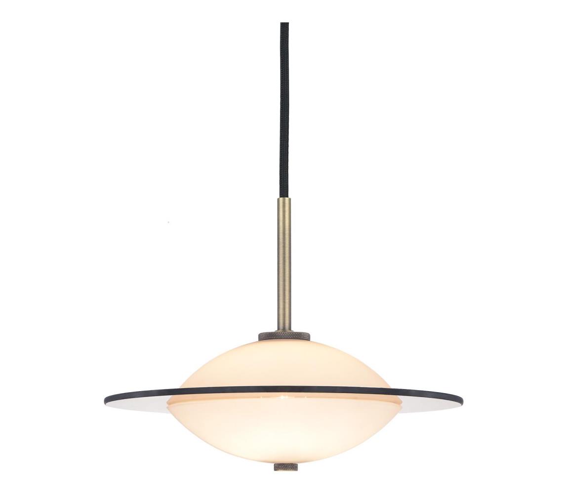 Halo Design 743599 - Závesný luster na lanku ORBIT 1xG9/7W/230V priemer 24 cm biela/mosadz/dymové 743599