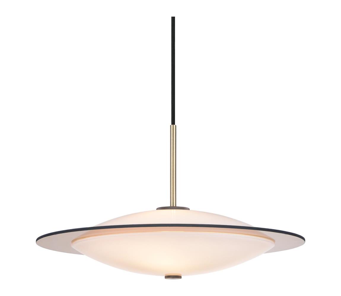 Halo Design 743629 - Závesný luster na lanku ORBIT 3xG9/7W/230V, priemer 40 cm, biela/mosadz/dymové sklo 743629
