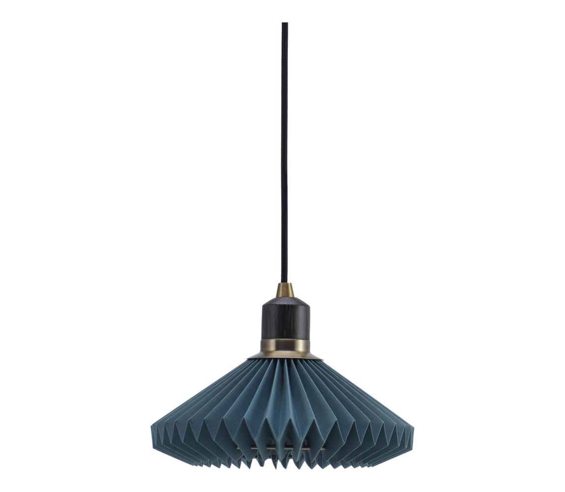 Halo Design 744060- Luster na lanku PARIS 1xG9/28W/230V priemer 24 cm modrá/mosadz/dub 744060