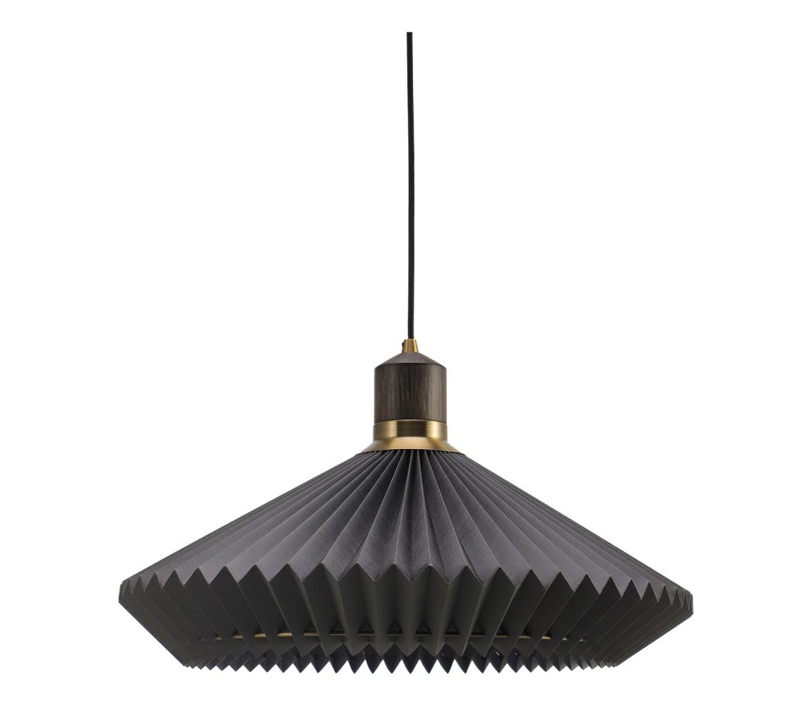 Halo Design 744299 - závesný luster PARIS 1xE27/60W/230V, priemer 56 cm, čierna/mosadz/dub 744299