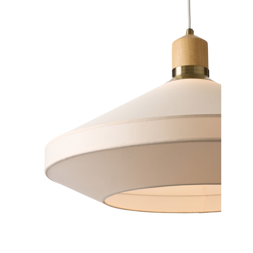 Halo Design 744305 - Závesný luster PARIS na kábli 1xE27/40W/230V priemer 56 cm krémová/mosadz/dub