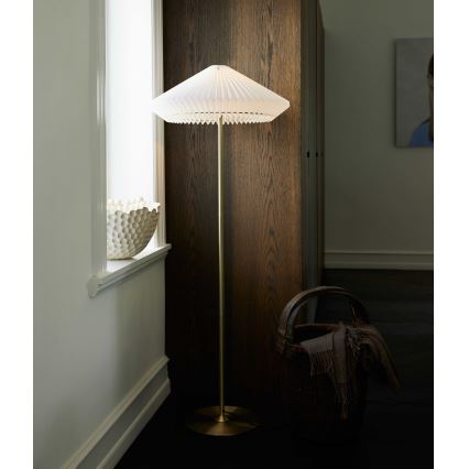 Halo Design 745050 - Stojacia lampa PARIS 1xE27/40W/230V mosadz/biela/dub