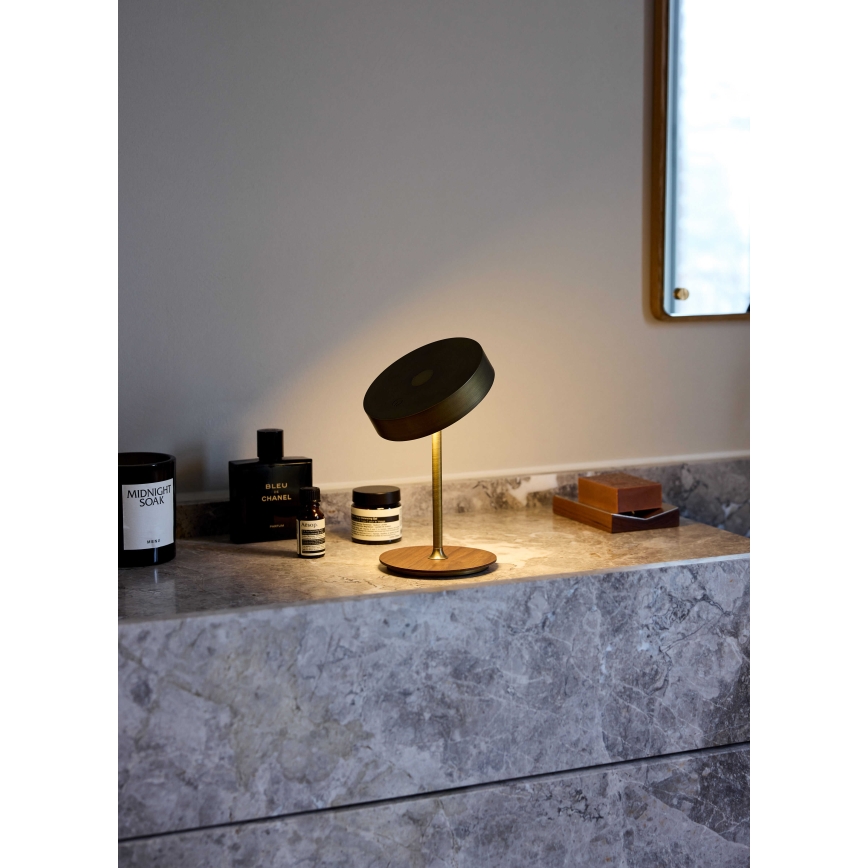 Halo Design 745784 - LED stmievateľná nabíjacia stolná lampa ON THE MOVE LED/2,5W/4000 mAh mosadz/drevo