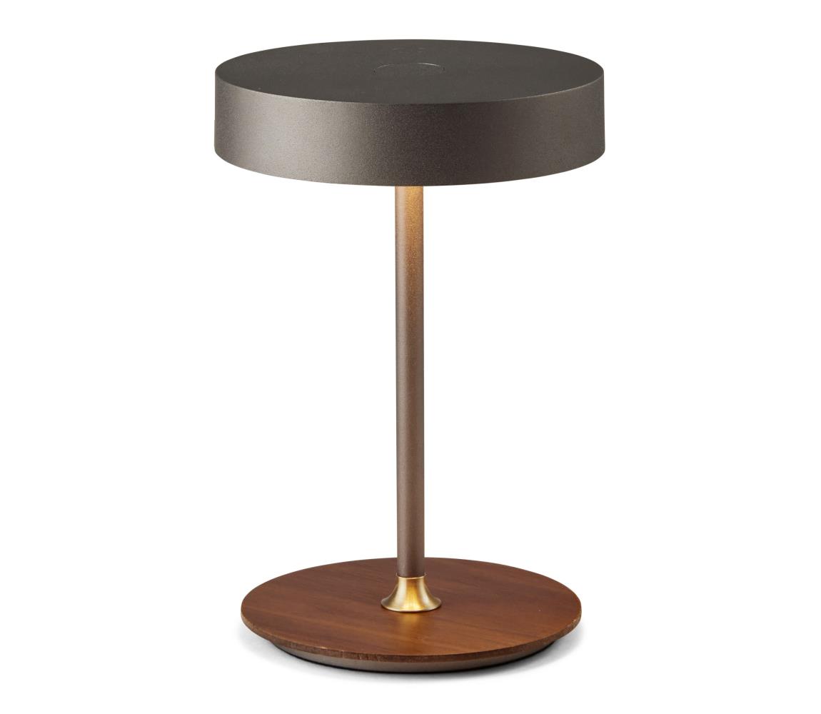 Halo Design 745791- LED stmievateľná nabíjateľná lampa ON THE MOVE LED/2,5W/4000 mAh šedá/drevo 745791